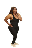 Active Wear Black 2 piece Textured Butt Lifted Set