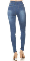 High Waist Super Stretch Blue Jeans
