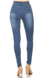 High Waist Super Stretch Blue Jeans