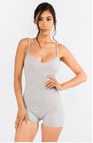 Heather Grey short Bodysuit Romper