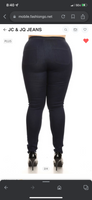 Plus Size High Waist Super Stretch Dark Blue Jeans