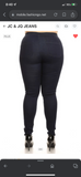 Plus Size High Waist Super Stretch Dark Blue Jeans