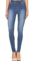 High Waist Super Stretch Blue Jeans