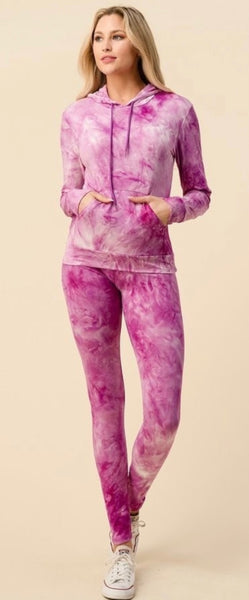 Violet Purple Tie Dye 2 piece Set