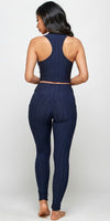 Light Grey 2 piece Textured Butt Lifted Set