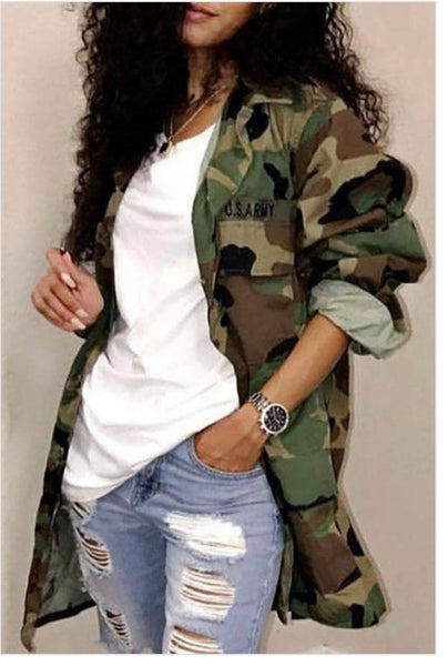 Camouflage Outerwear Coat