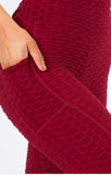 Burgundy 2 piece Textured Butt Lifted Set