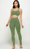 Green/ Black solid 2 piece set