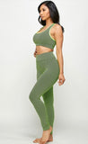 Green/ Black solid 2 piece set
