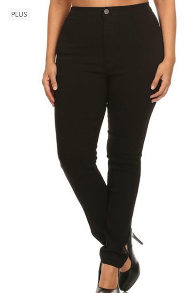 Plus size High Waist Super Stretch Black Jeans