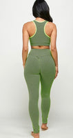 Green/ Black solid 2 piece set