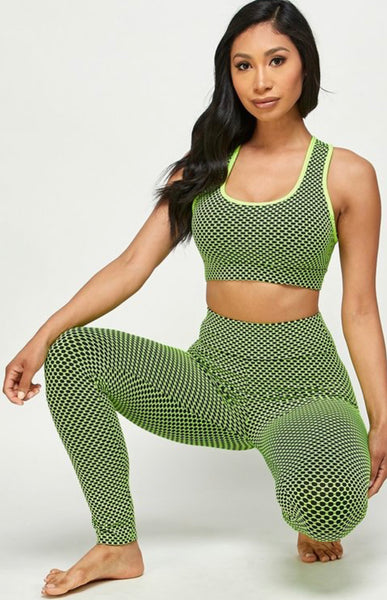Green/ Black solid 2 piece set