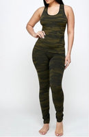 Camouflaged 2 piece sets Active Wear